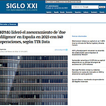 KPMG lider el asesoramiento de 'due diligence' en Espaa en 2023 con 140 operaciones, segn TTR Data